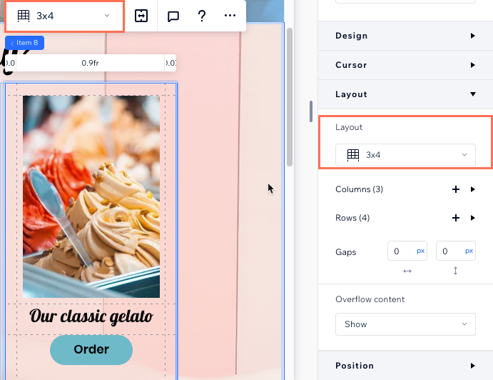 Wix grid layouts